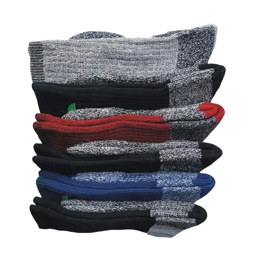 Winter Thermal Socks Merino Wool Temperature Rated -25* Black Gray 10-13 NEW 2pk